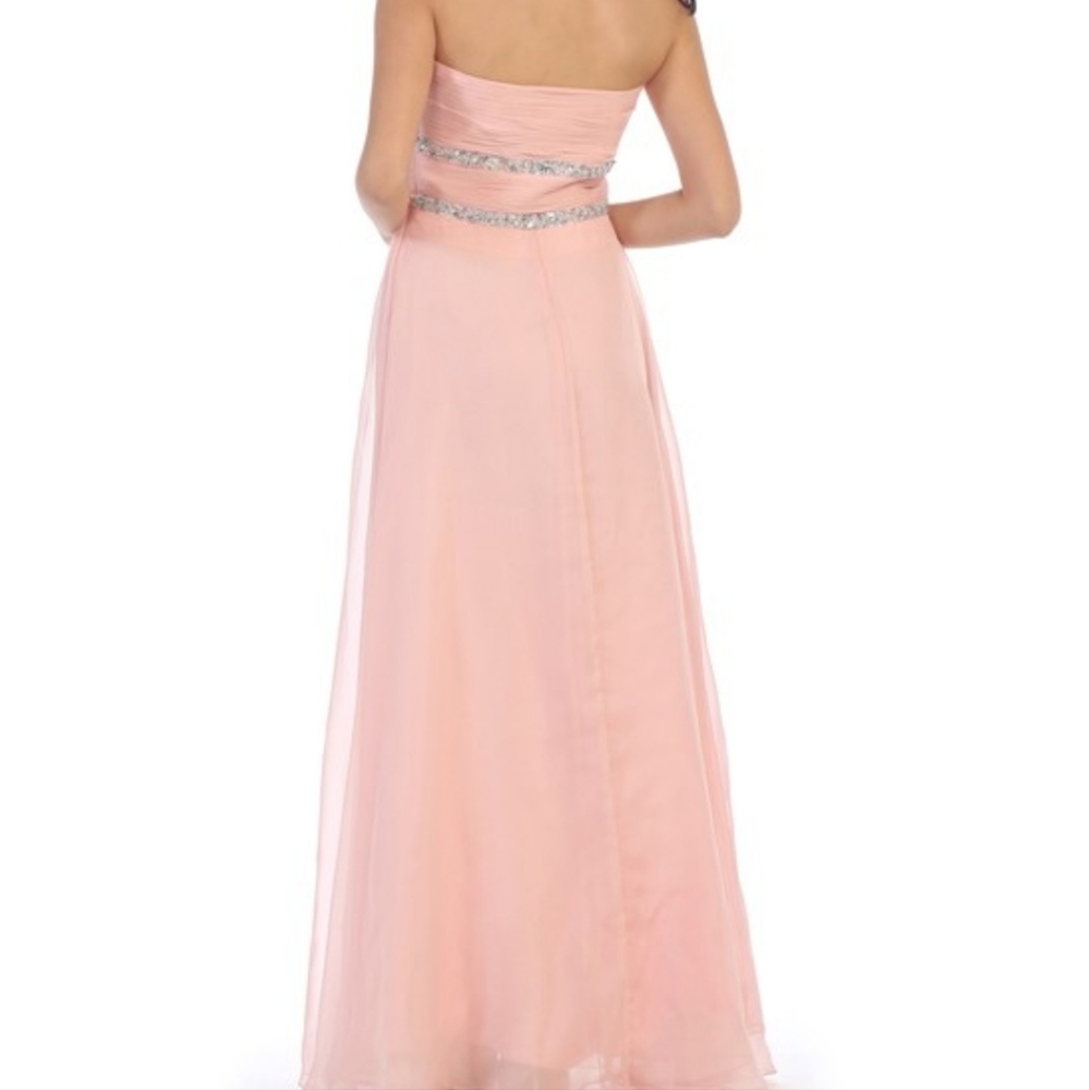 May Queen Blush Strapless Beaded Gown - Picture 2 of 11